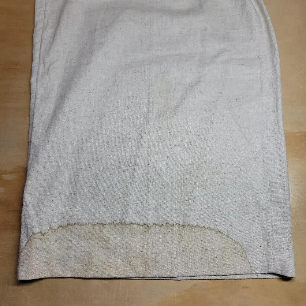 NWT Banana Republic Pants 16 Oatmeal Beige Linen Blend Wide Leg Trouser *FLAW*